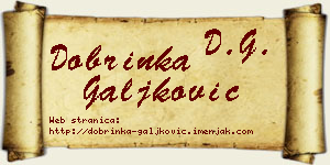 Dobrinka Galjković vizit kartica